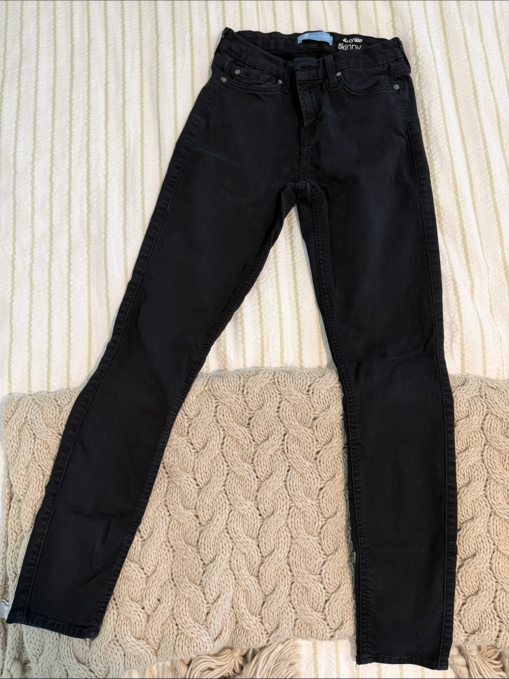 7 For All Mankind Black Skinny Jeans